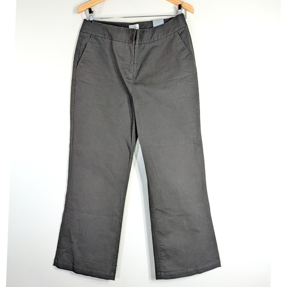 Chico's Gray Original Fit Pants; Straight Leg Cotton Blend Size 2 Short, NWT